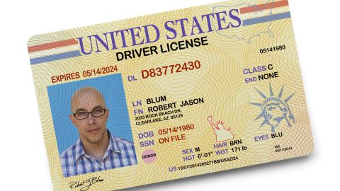 medida de licencia de conducir