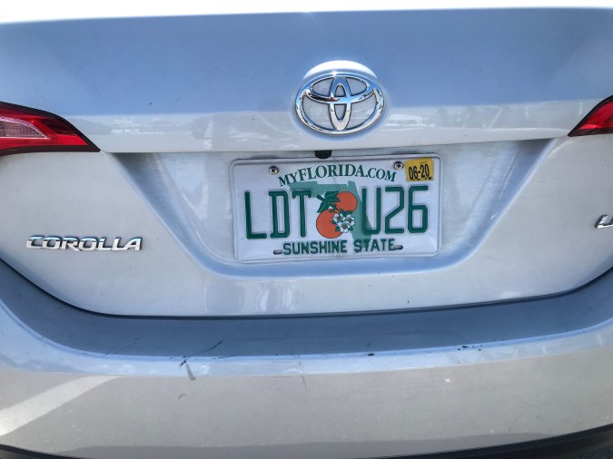 placas que se probíben en Florida