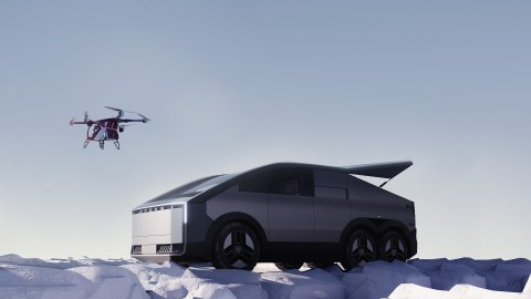 Conoce la Cybertruck china que viene equipada con un drone