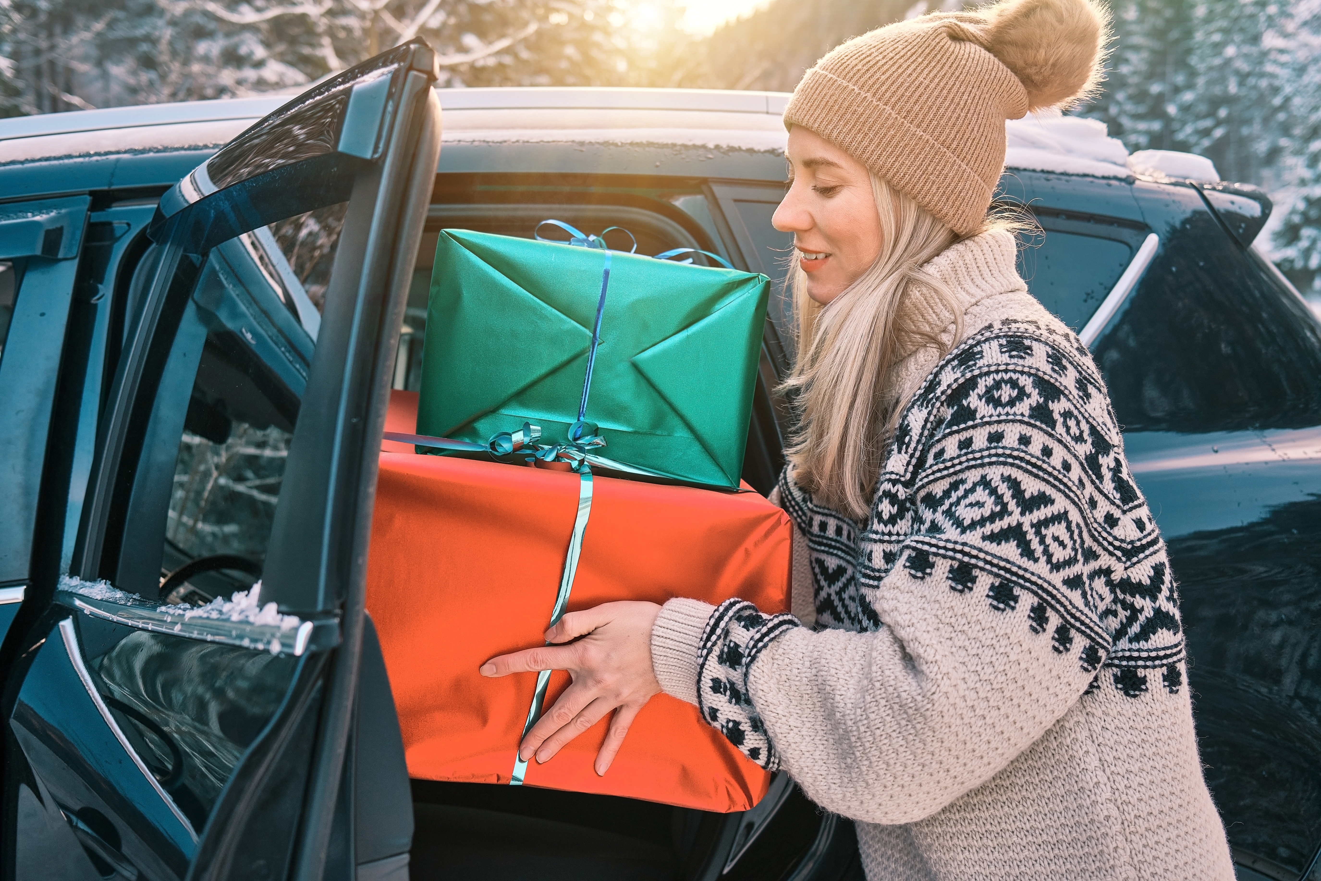 decoracion de carros para navidad