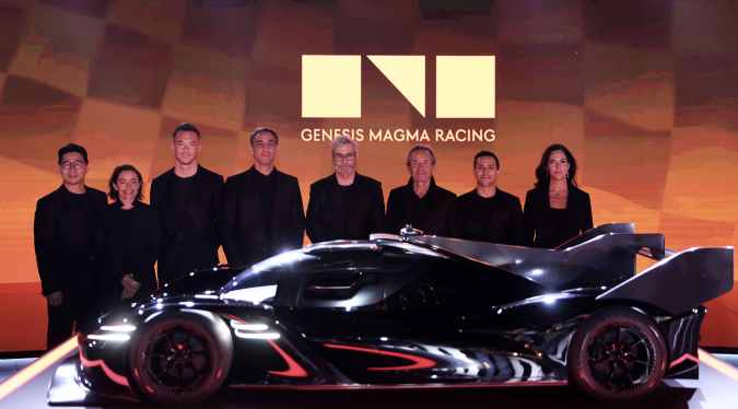 Genesis presenta su equipo de carreras y nuevo hipercoche