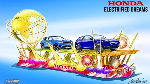 Honda marca historia en el Rose Parade con flota eléctrica