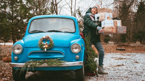 Accesorios navideños para los carros