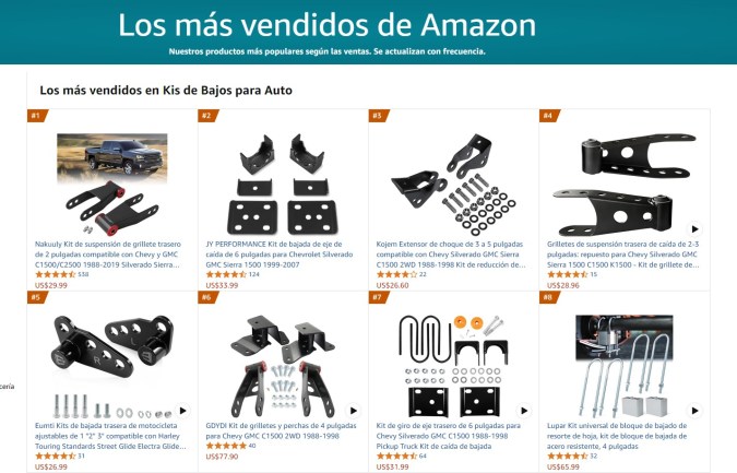 Qué son los chacos para bajar trocas y qué opciones hay