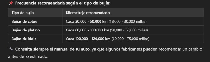 cada cuanto se cambian las bujias