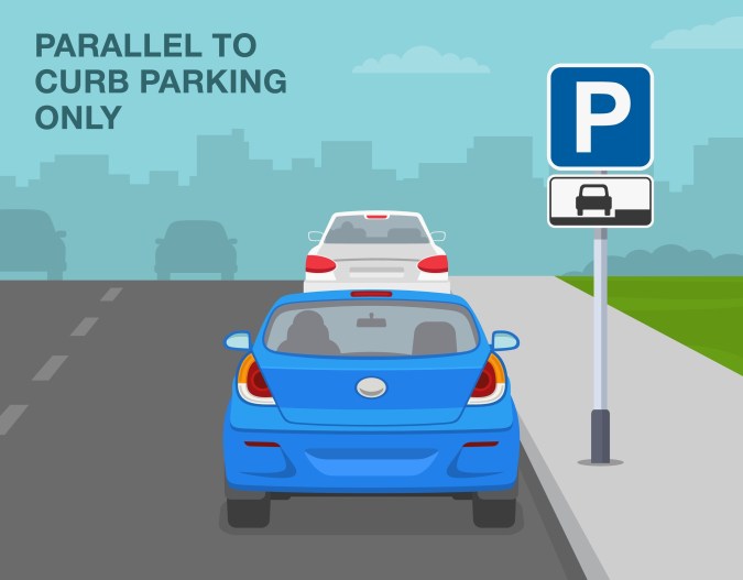 a que distancia se debe estacionar de la acera