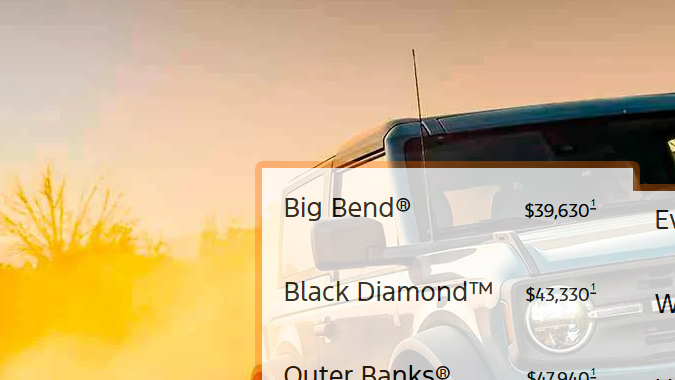 Cuánto cuesta una ford bronco en USA: nueva y usada