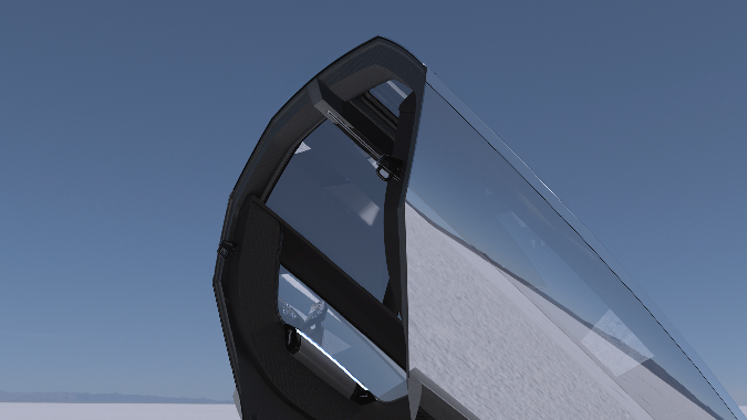 El GFC Peralta S tiene una apertura completa para la entrada al habitáculo.