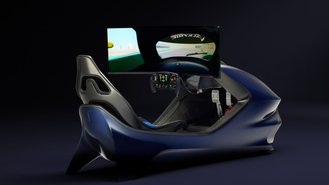 $75,000 dólares cuesta el simulador de carreras de carros virtuales de Aston Martin.