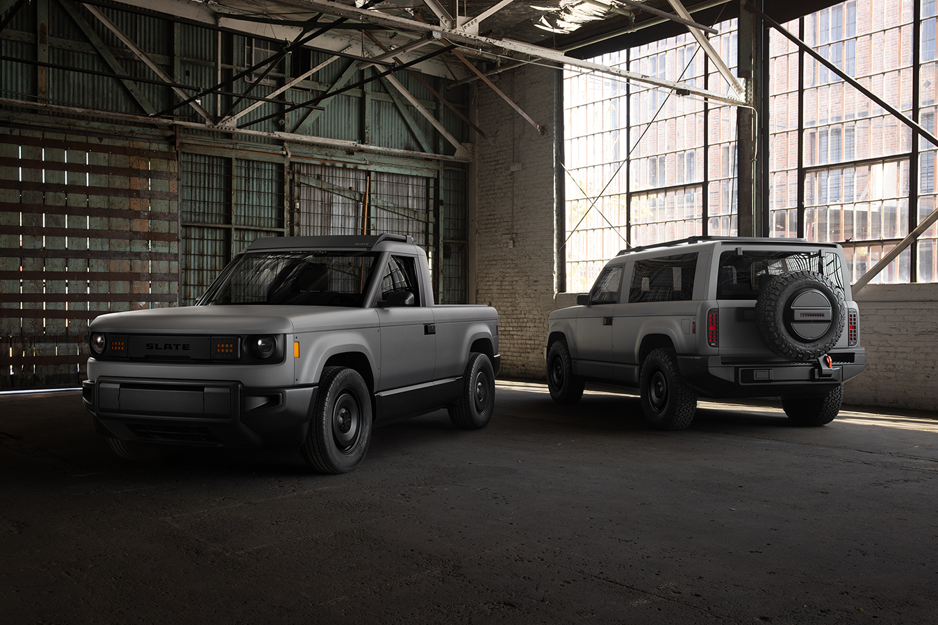 El Slate Truck podrá llegar a casa como un SUV o pick-up.
