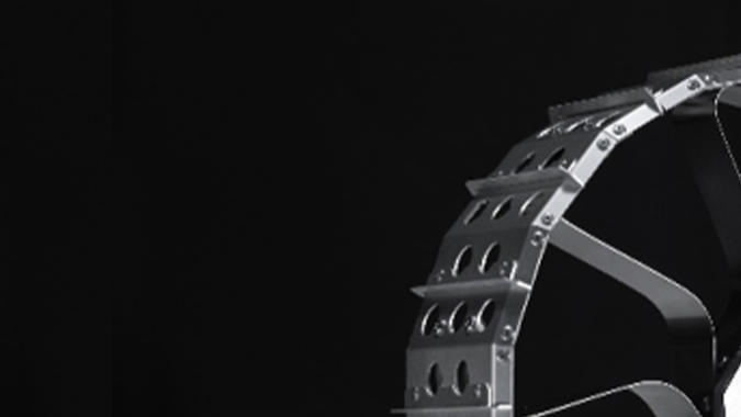 La llanta lunar de Bridgestone está pensada para vehículos grandes que vayan a la luna.