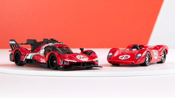 Hot Wheels Ferrari 312P y Ferrari 499P Le Mans.