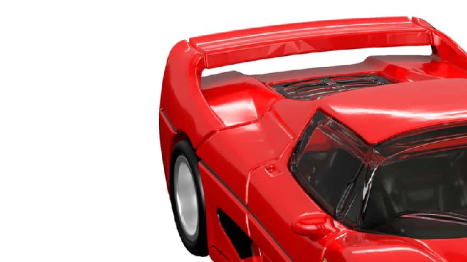 Modelo a escala del Ferrari F50 de Hot Wheels.