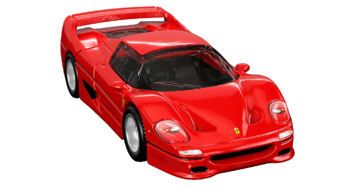 Modelo a escala del Ferrari F50 de Hot Wheels.