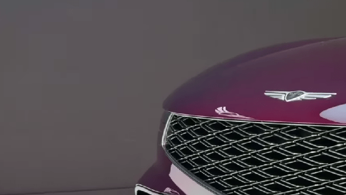 La parrilla del Genesis X Gran Convertible Concept es estilo Crest, exclusiva de la marca.