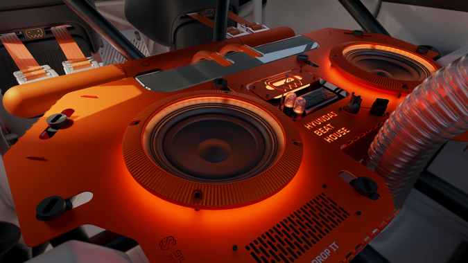 El Hyundai Insteroid tiene un poderoso sistema de audio.