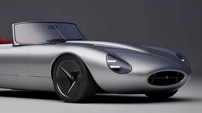 Callum Jaguar E-Type Restomod Concept se rediseñaron los faros y rines.