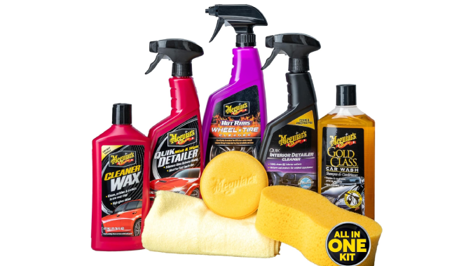 Kit de limpieza para autos de Meguiar's está alrededor de los $50 dólares.