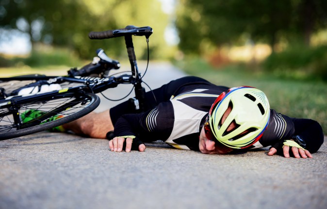 accidente en bicicleta