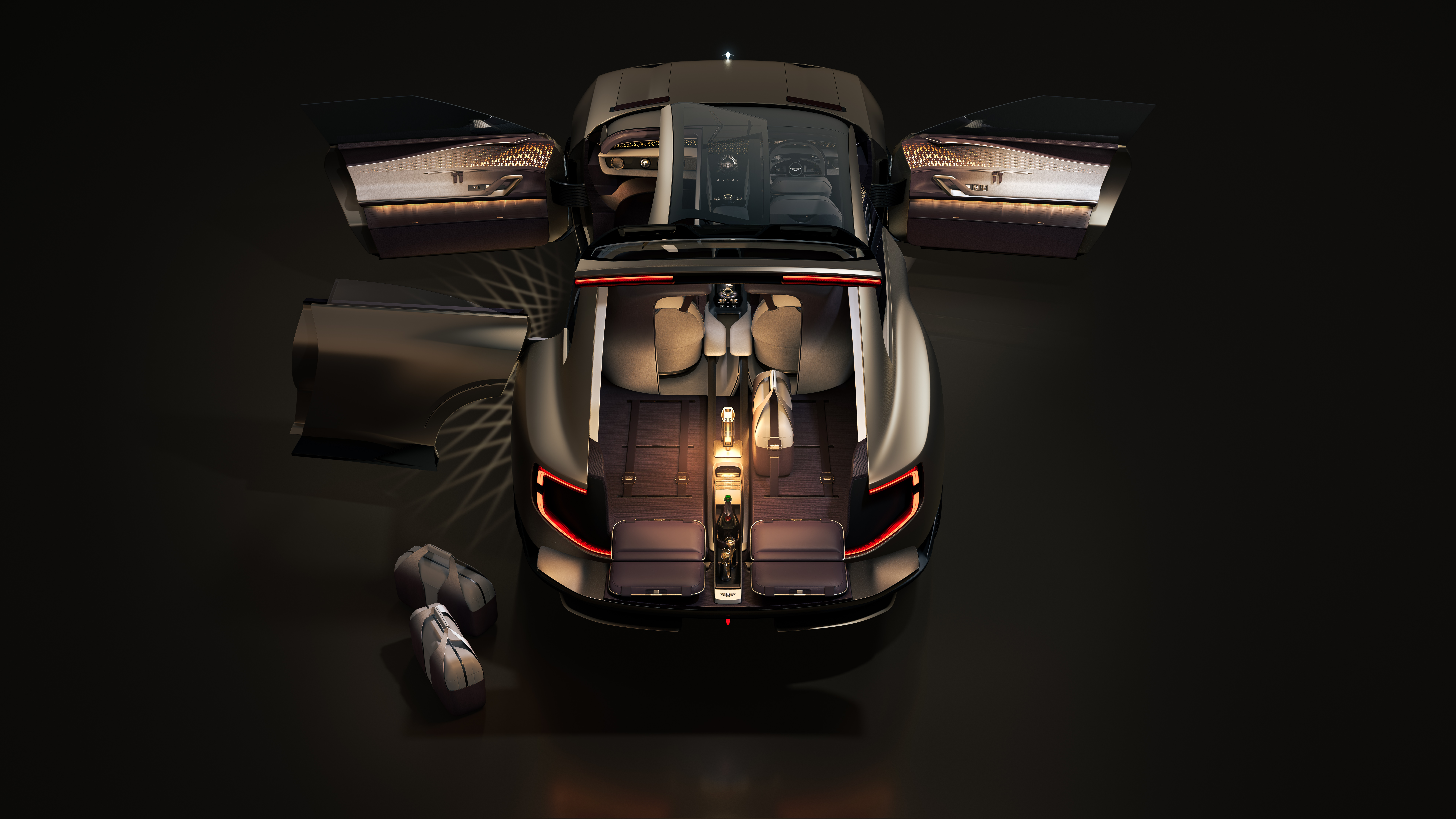 Bentley EXP 15 concept tiene gran espacio para los ocupantes.