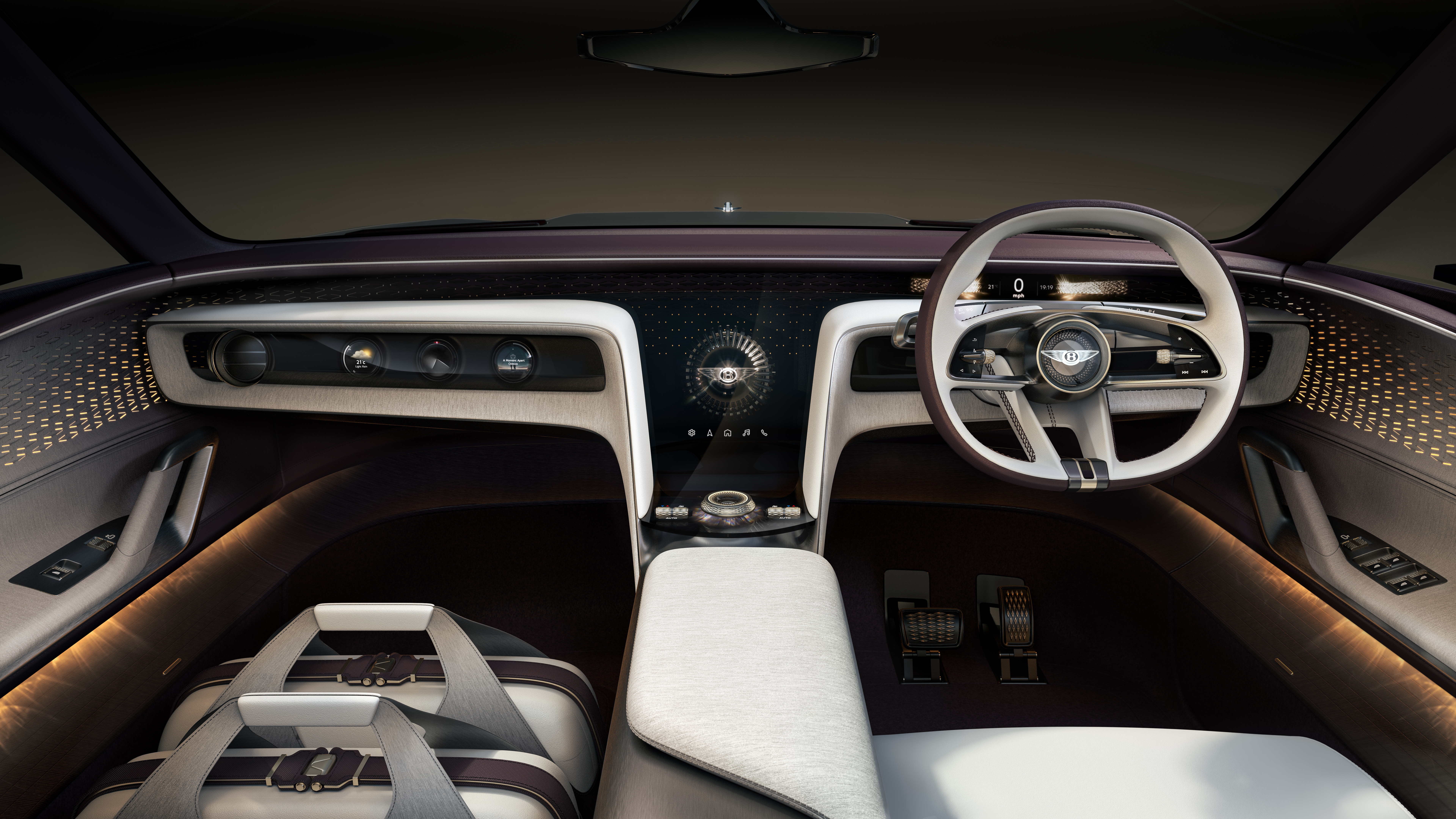 Bentley EXP 15 concept tiene el diseño de tablero flotante.