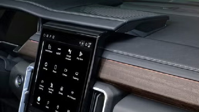 GMC Acadia Denali Ultimate 2026 tiene detalles exclusivos de lujo en el interior.