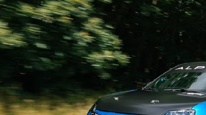 Alpine A290 Rallye se muestra como un prototipo eléctrico para competencia de Rally.