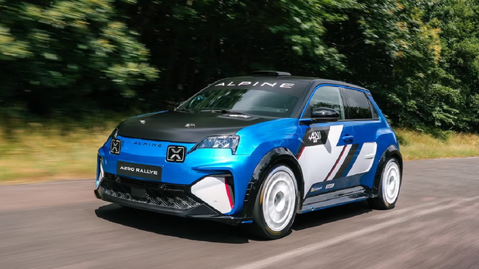 Alpine A290 Rallye se muestra como un prototipo eléctrico para competencia de Rally.