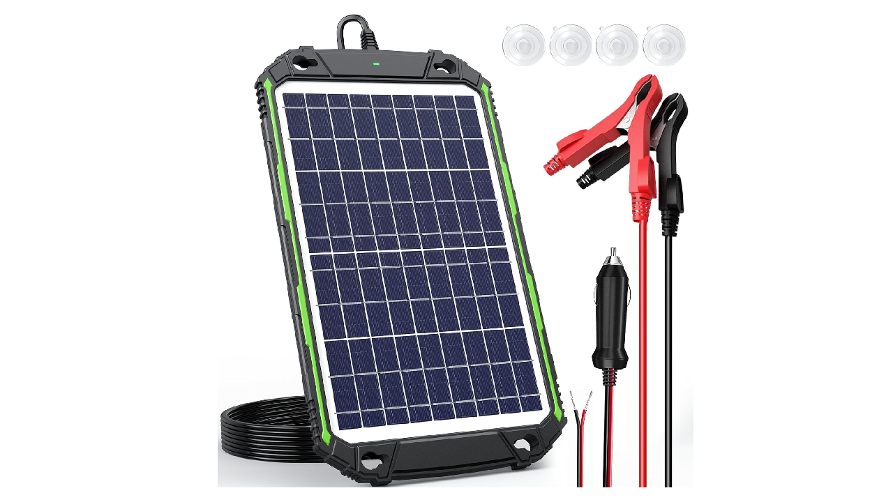 Cargador de batería para autos Sun Energise 10W y 12V Pro es perfecto para las salidas fuera de la ciudad.