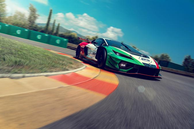 Lamborghini Temerario GT3 tiene un motor a combustión de 550 caballos de fuerza.