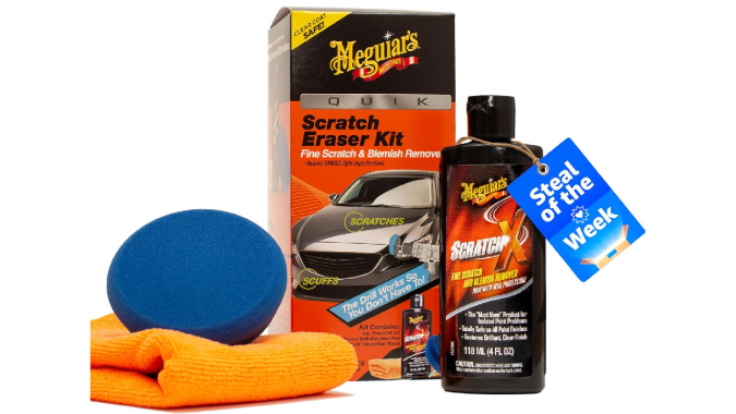 El removedor de rayones de pintura Scratch Eraser de Meguiar's ayuda a quitar cualquier deterioro superficial de la pintura.