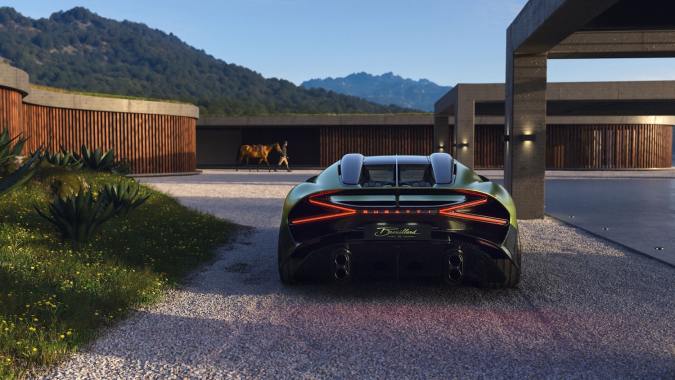 Bugatti Brouillard tiene varios detalles de diseño únicos.