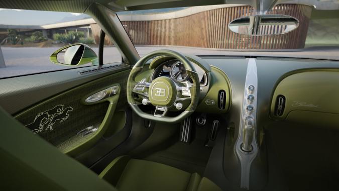 Bugatti Brouillard tiene un interior exclusivo.