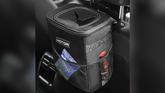 Bote de basura para auto Hotor es de las mejores del mercado.