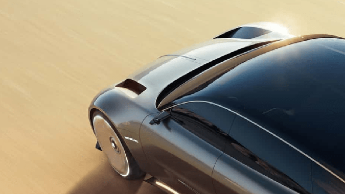 Buick Electra Orbit Concept tiene un gran alerón trasero dividido en dos.