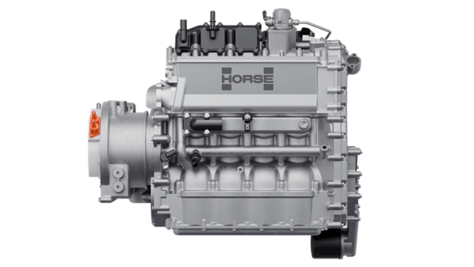 Horse Powertrain motor C15 es del tamaño de una maleta de viaje.