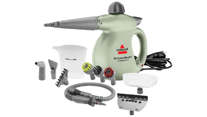 Limpiador a vapor portátil Bissell Steam Shot OmniReach es práctico y cómodo.