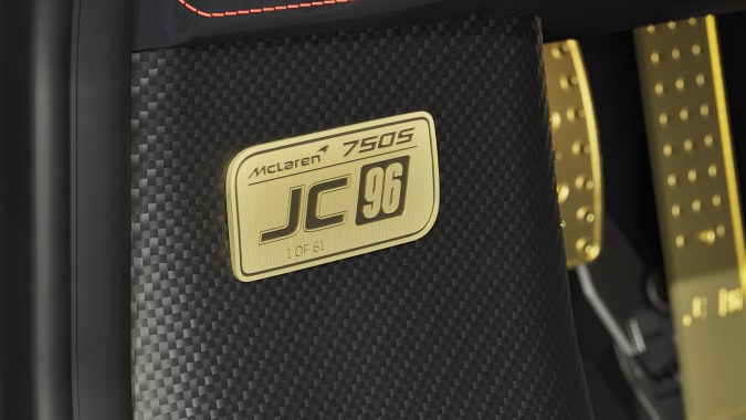 McLaren 750S JC96 Japan Limited Edition tendrán una placa en homenaje a cada auto.