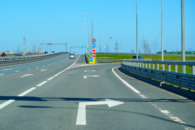 Rampa de salida en autopista