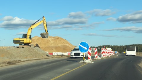 construcción en la vía