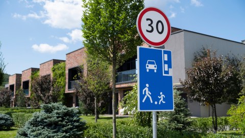 aviso de zona residencial