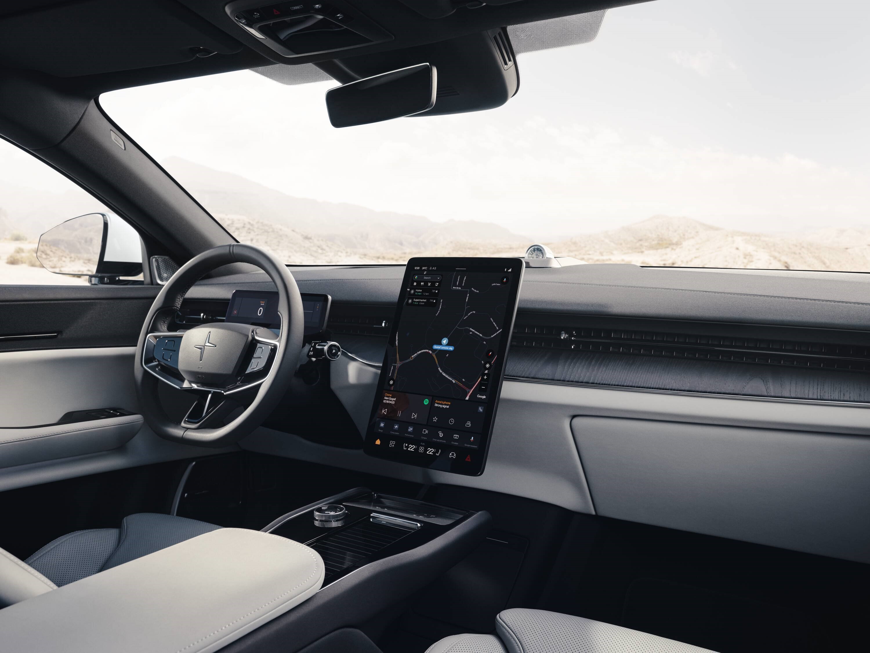Polestar 3 2026 tiene un interior moderno con tecnologías de última generación.