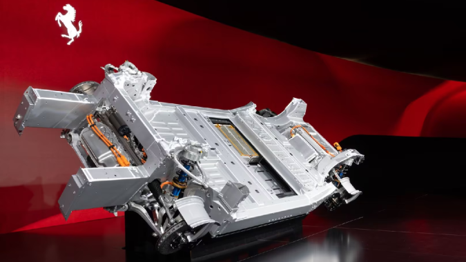 Ferrari Elettrica tiene las primeras imágenes del chasis.