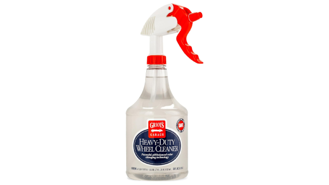Limpiador de llantas Griot’s Garage Heavy Duty Wheel Cleaner tiene una fórmula que no daña los acabados.