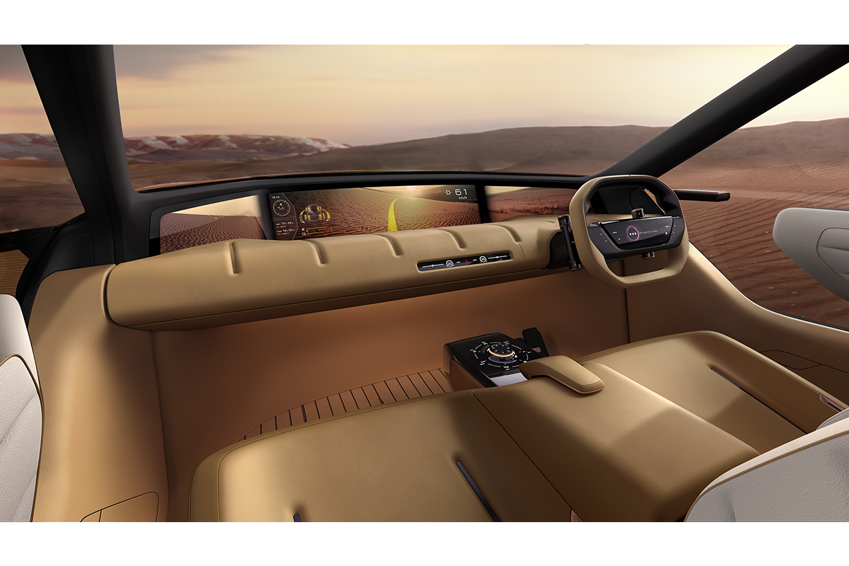 Interior con 3 pantallas + volante octagonal: Mitsubishi Elevance