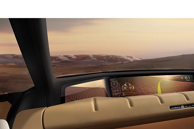 Interior con 3 pantallas + volante octagonal: Mitsubishi Elevance