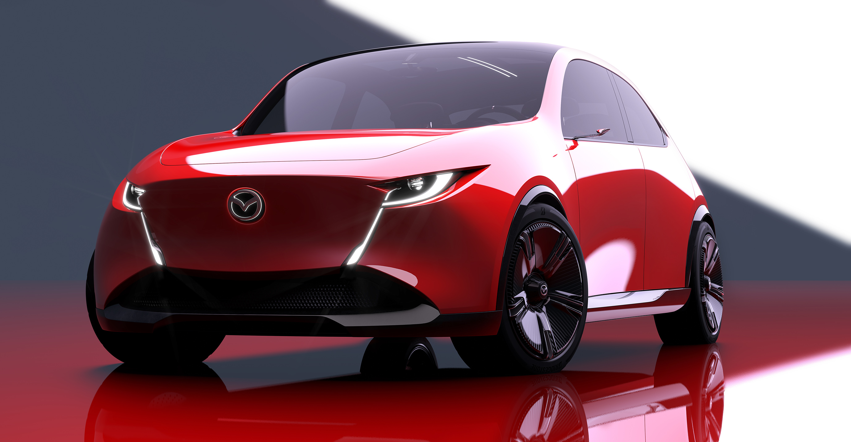 Mazda Vision X-Compact tiene un diseño moderno y futurista.