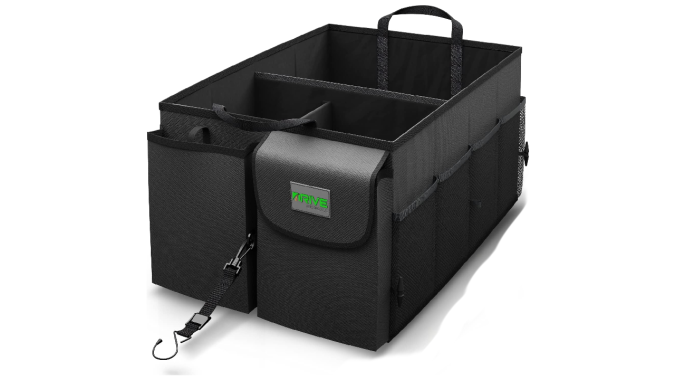 Organizador de baúl Drive Auto Products es ideal para guardar objetos pequeños.