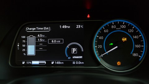 Panel de instrumentos de la pantalla de información de carga de vehículos eléctricos