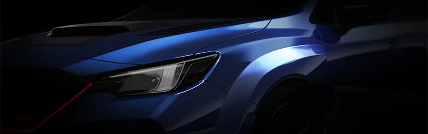 Performance-B STI teaser: Concepto Subaru Performance-B STI con motor bóxer, diseño agresivo y faros LED en Salón de Tokio 2025.